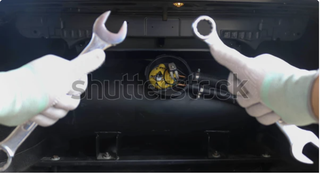 Classic Ambassador car with modern LPG system neatly installed