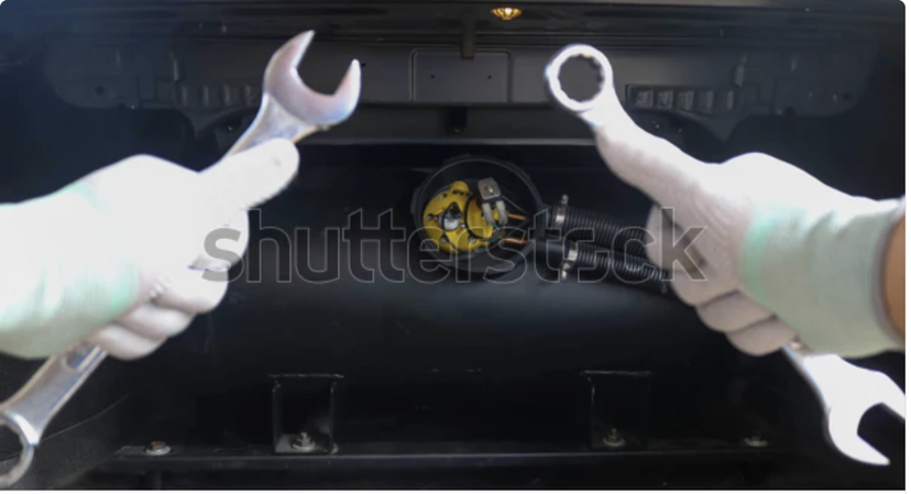 SUV boot space before LPG tank installation